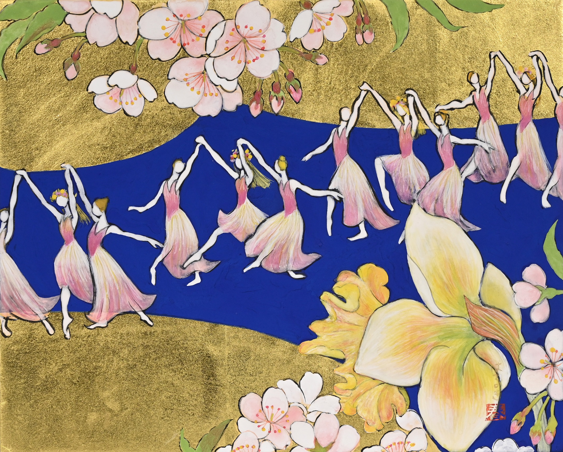 三輪晃久絵画花原画日本画